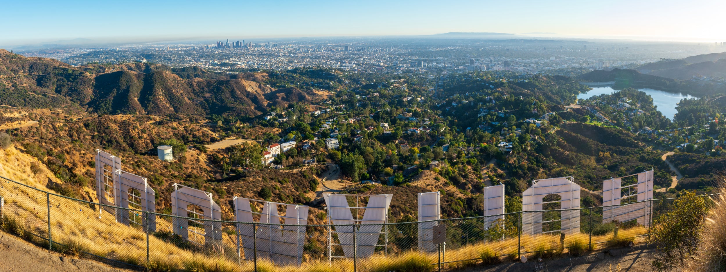 the view of the backside of the Hollywood Sign