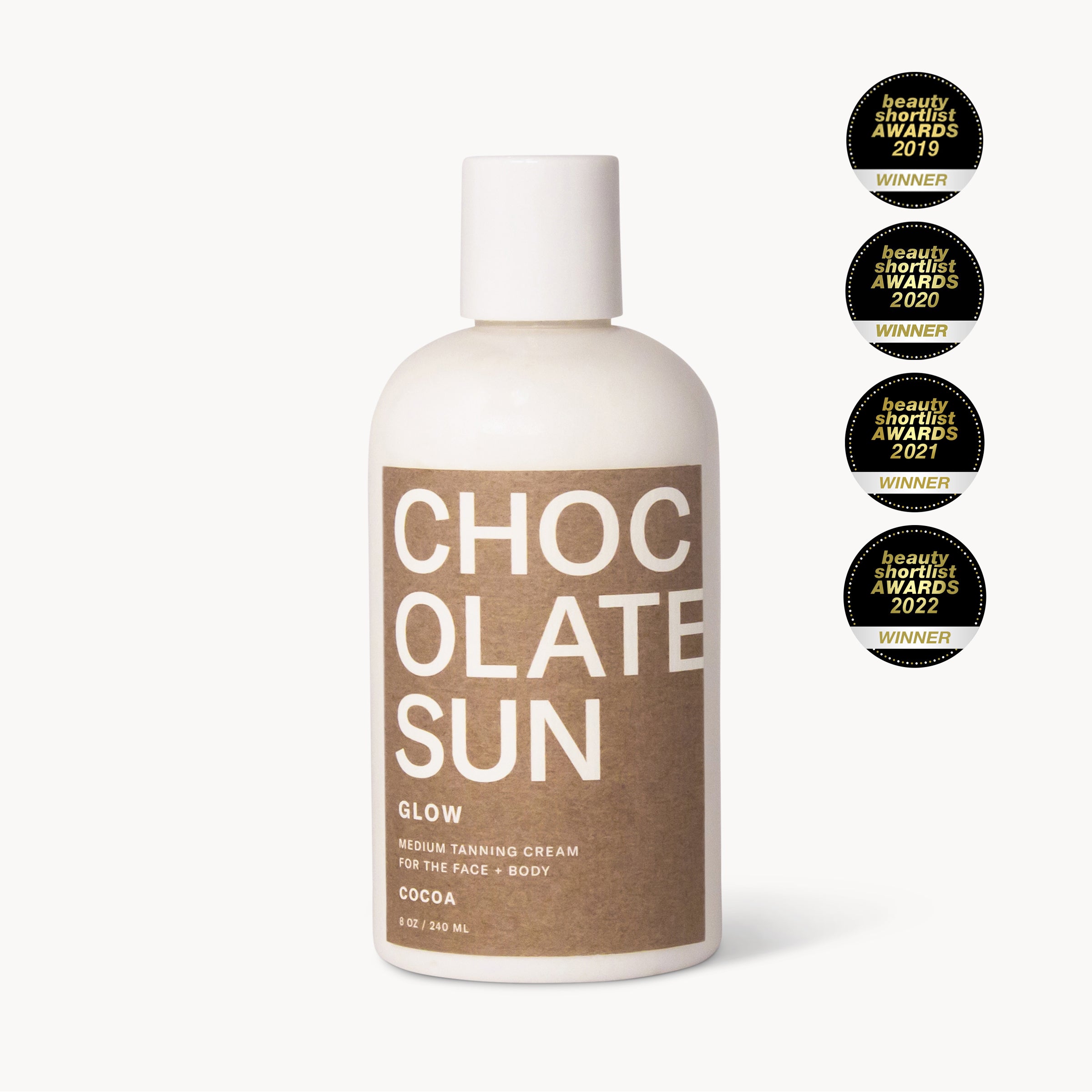 GLOW Medium - Sunless Tanning Cream - Face + Body - Cocoa Scent